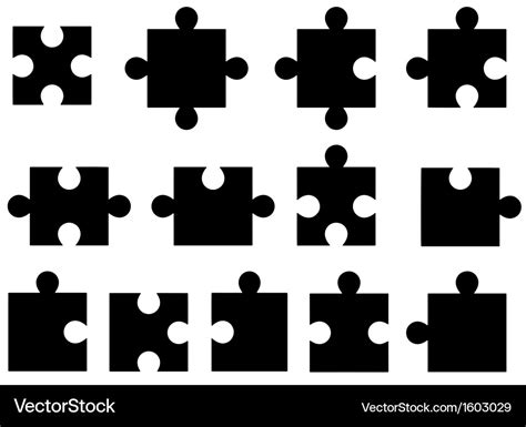 Puzzle pieces Royalty Free Vector Image - VectorStock