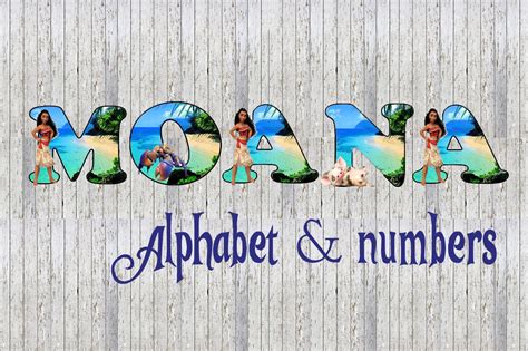 Moana 35 Alphabet And Number Images Party Event Letter Pack