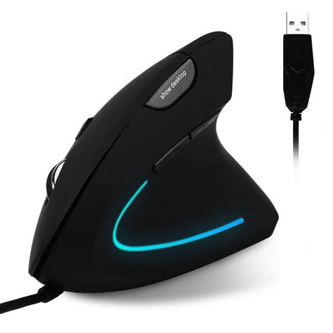 TSV Wired Ergonomic Vertical Mouse, Large Ergonomic Computer Mouse High ...