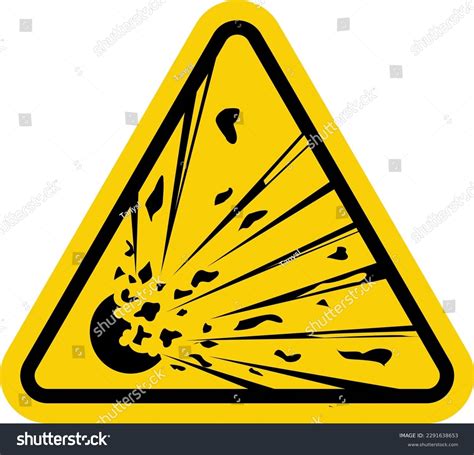 Explosive Materials Sign Explosives Warning Sign Stock Vector (Royalty ...