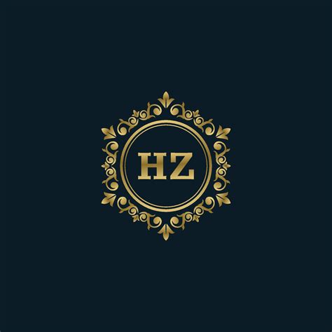 Letter HZ logo with Luxury Gold template. Elegance logo vector template ...