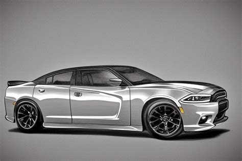 Dodge Charger Line Art Graphic · Creative Fabrica