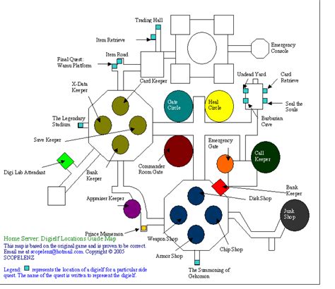 Digimon World 4 Digielf Locations Map (GIF) Final - Neoseeker Walkthroughs