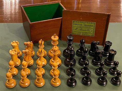 Good Quality Boxed Ebony And Boxwood Staunton Chess Set | 685181 ...