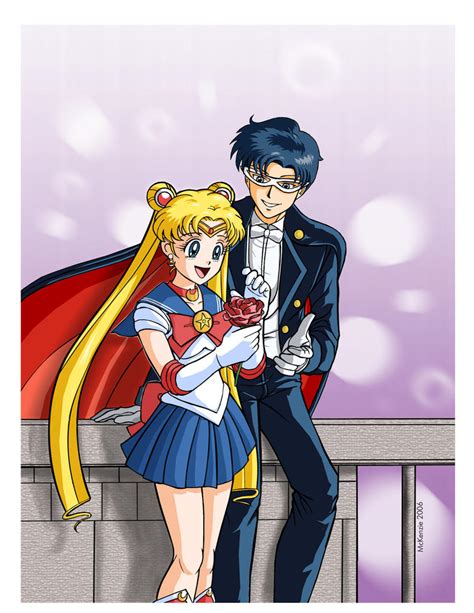 Sailor Moon and Tuxedo Mask by RedShoulder on DeviantArt