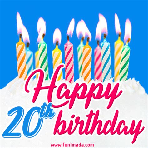 Happy 20th Birthday Animated GIFs | Funimada.com