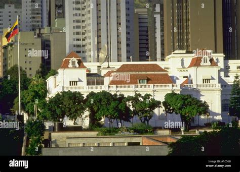 Miraflores Palace the office of the President of Venezuela in Stock ...