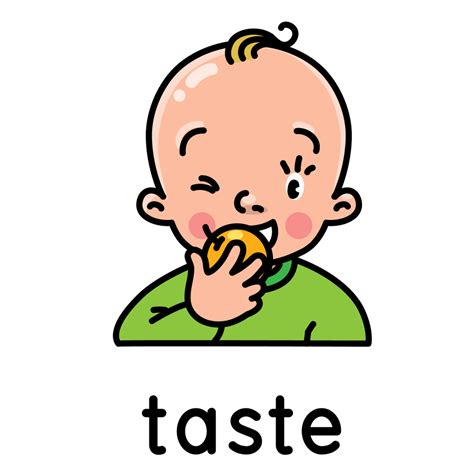 Icon One Five Senses Taste Children | Vector illustration, Icon, Senses