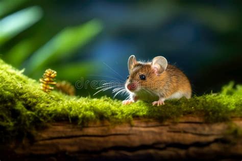 Mouse in habitat close-up stock illustration. Illustration of closeup ...