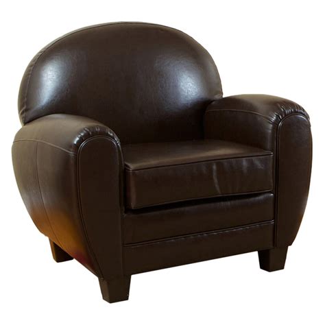 Chocolate Brown Leather Cigar Chair - Accent Chairs at Hayneedle