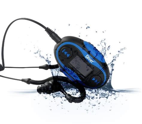 Diver (TM) Waterproof MP3 Player with LCD Display. 4 GB. Kit Includes ...