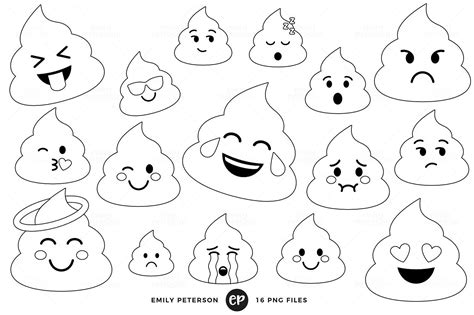 81 Poop Emoji Colouring Page | Haensche Nimglueck