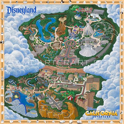 Disneyland Park Map | Sam Carter Art