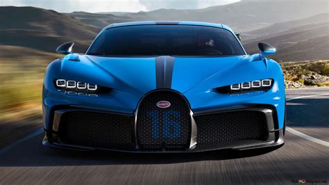 Bugatti Chiron Blue Wallpaper Bugatti Chiron Blue Front Wallpaper Side ...