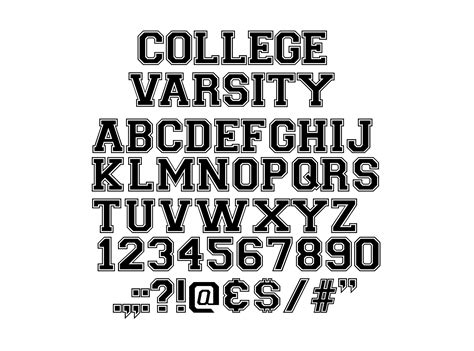 COLLEGE VARSITY FONT Svg Varsity Alphabet College Varsity | Etsy