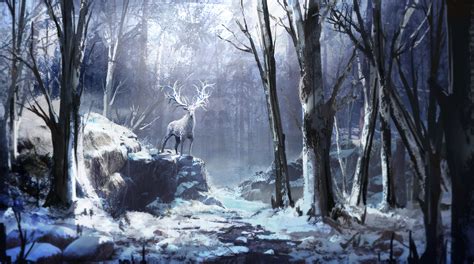 Winter Forest Reindeer 4k Wallpaper,HD Artist Wallpapers,4k Wallpapers ...