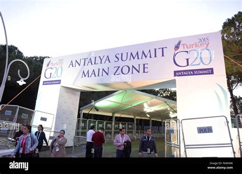 Antalya, Turkey. 11th Nov, 2015. The entry of the G20 summit main zone ...