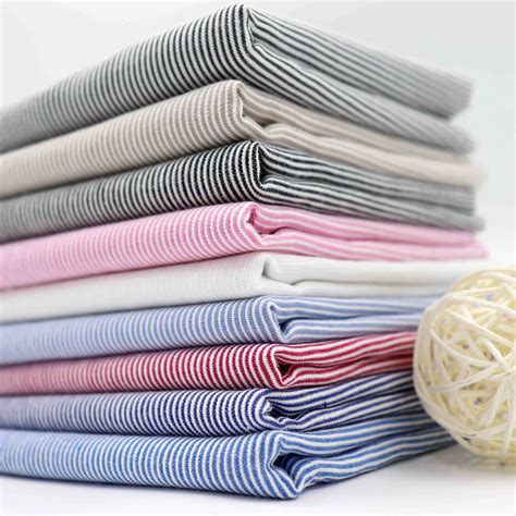 Pure cotton striped shirt fabric Soft thin cloth Handmade Sewing DIY ...