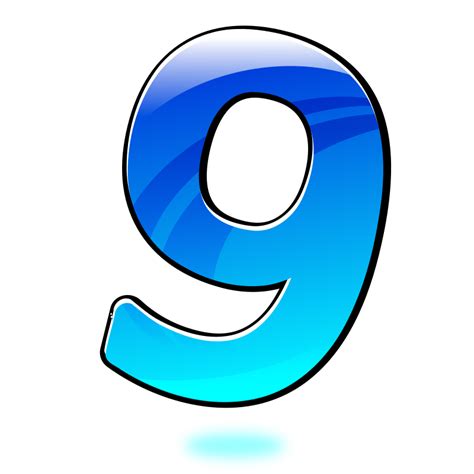 Glossy Number : Nine - Openclipart