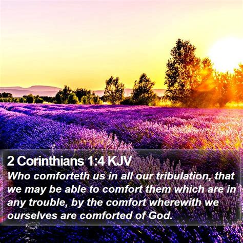 2 Corinthians 1:4 KJV Bible Verse Images