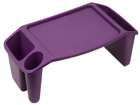 NEW MULTI-PURPOSE LAP TRAY CUP HOLDER BED SERVING BREAKFAST LIME PURPLE ...