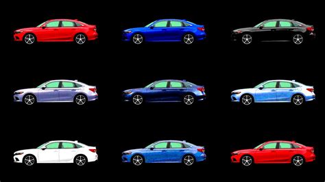 New 2023 HONDA CIVIC SEDAN COLORS, 8 COLOR OPTIONS - YouTube