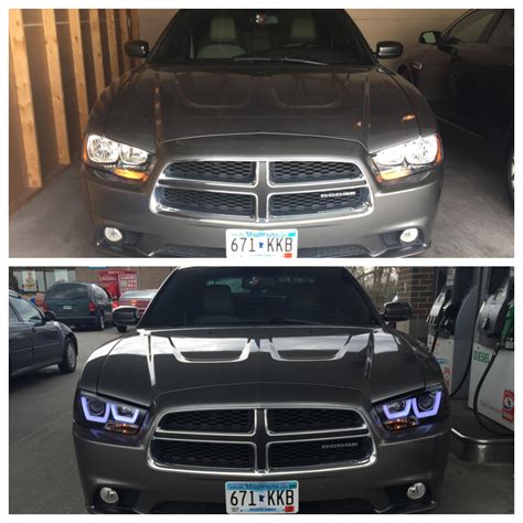 11-14 LED Halo Projector headlights installed!! (pics) | Charger Forums