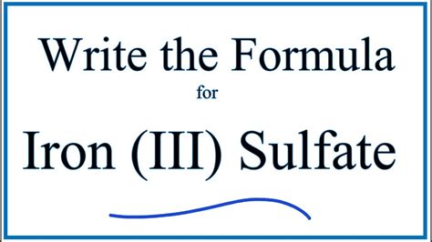 Ferrous sulfate molecular formula