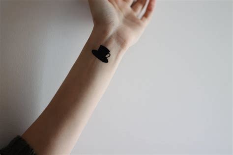 Teacup Silhouette Temporary Tattoo