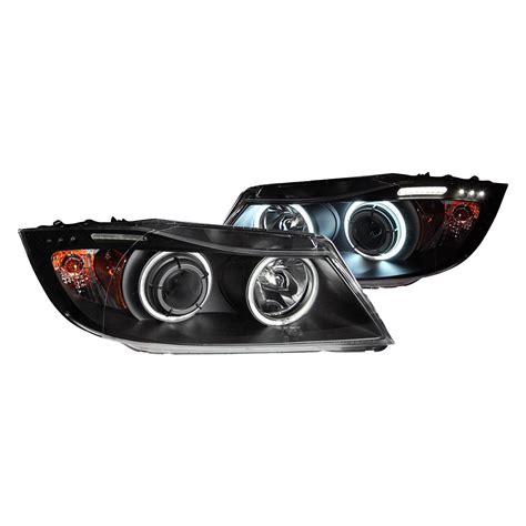 Anzo® - BMW 3-Series with Factory Halogen Headlights 2007 Black CCFL ...