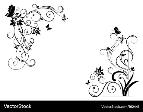 Floral borders Royalty Free Vector Image - VectorStock