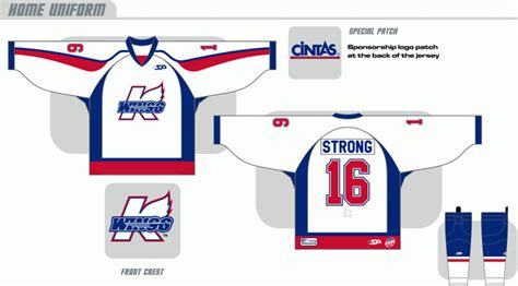 Kalamazoo Wings Uniform - Home Uniform - ECHL (ECHL) - Chris Creamer's ...