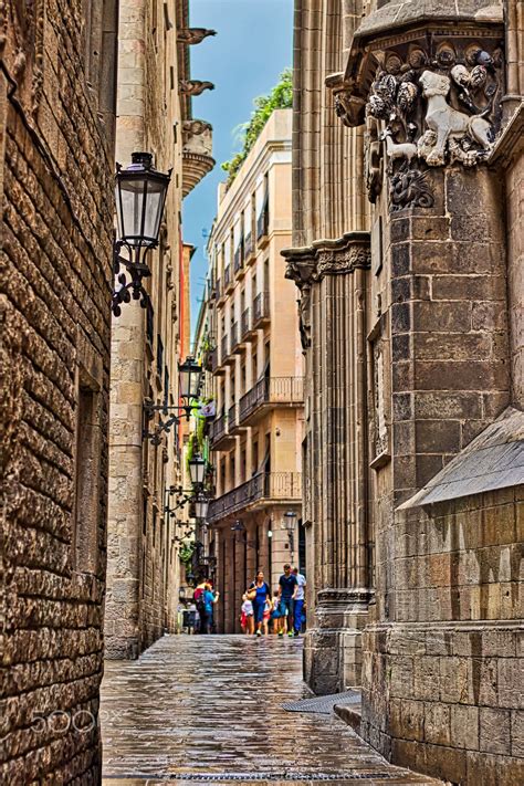 After Rain. Gothic Quarter, Barcelona - The Gothic Quarter (Catalan ...