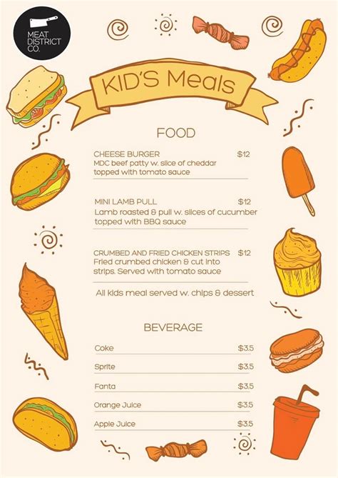 MDC's Kids Menu - Kids Love Burgers