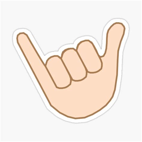 "Shaka/Hang Loose Emoji" Sticker by livelycoastin | Redbubble