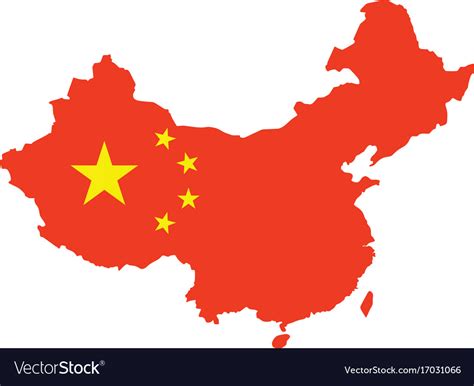 Public republic of china map Royalty Free Vector Image