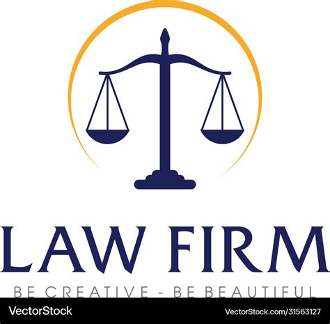 Lawyer and attorney logo Royalty Free Vector Image