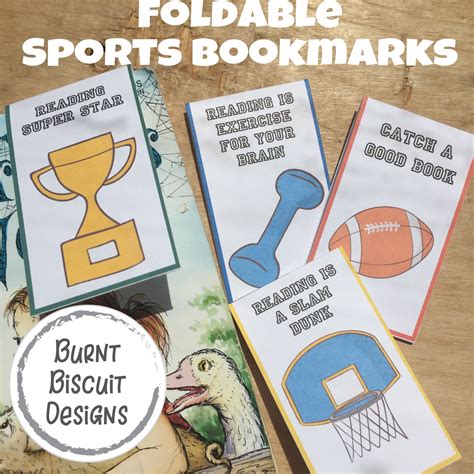 Sports Bookmarks Printable Foldable Football Basketball | Etsy ...