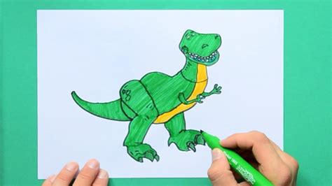 How to draw Rex [Pixar Toy Story] - YouTube