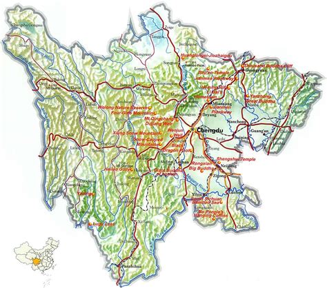 Sichuan Maps, Sichuan China Map, Sichuan Province Map