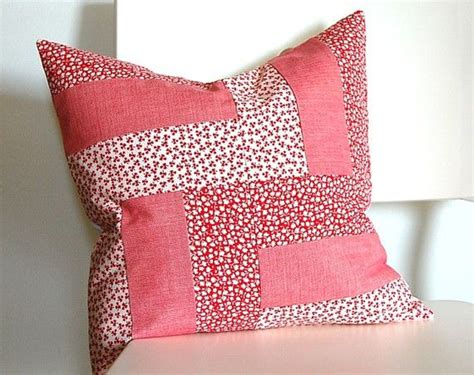 red white patchwork quilt block pillow cover | Quilt blocks, Patchwork ...