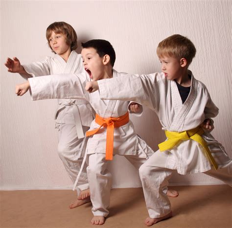 Kids during karate training. Martial arts.Sport, active lifestyle ...