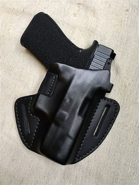 Glock 43x Mos Leather Holster Owb - Etsy