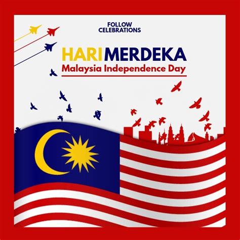 the malaysia independence day poster with an american flag and some ...