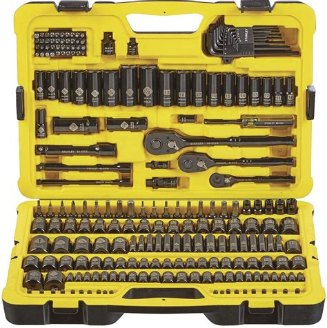 STANLEY Professional Grade Black Chrome NEW Mechanics Tool Set (Socket ...