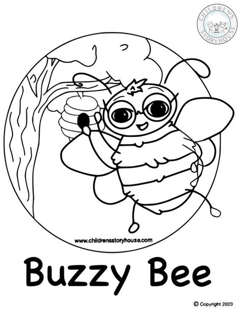 Printable Buzzy Bee Coloring Page for Kids Coloring Pages for | Etsy