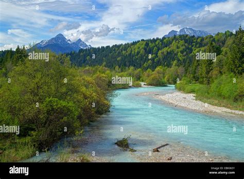 Isar river scenery, Germany, Bavaria, Oberbayern, Upper Bavaria ...