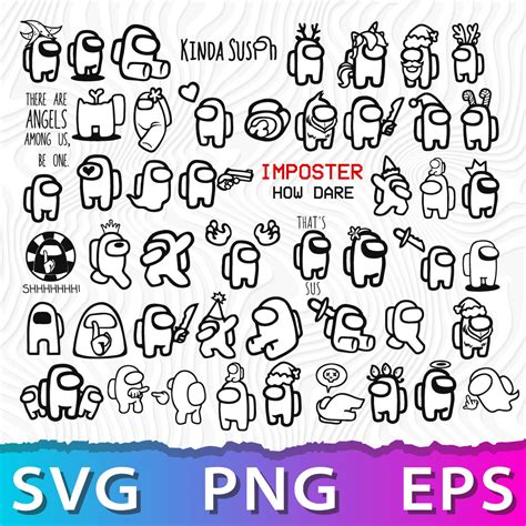 Among Us Outline SVG, Among Us Bundle, Among Us SVG Black An | Inspire ...