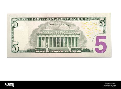 5 Dollar Bill Back Side