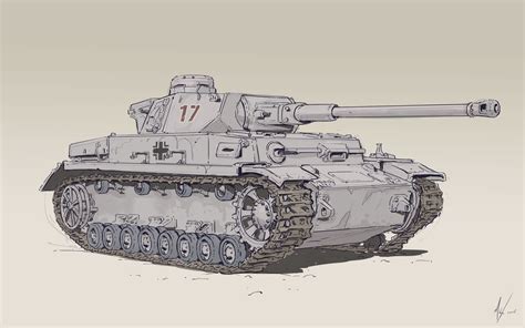 In Class Demo - Panzer IV line art sudy, Michal Kus on ArtStation at ...